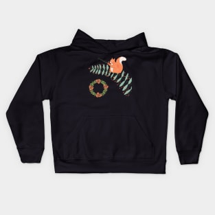 how the squirrel stole christmas Kids Hoodie